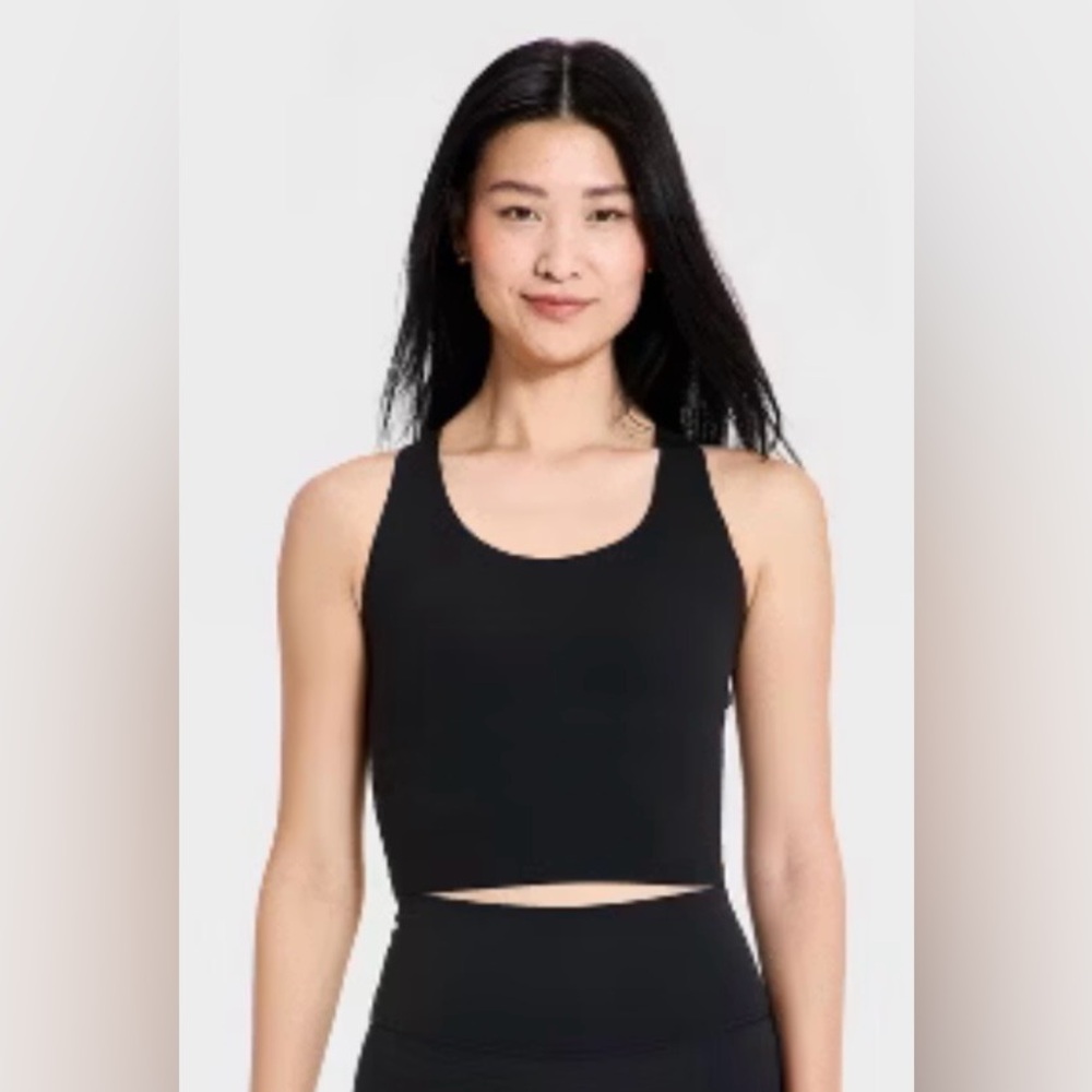 Classic Black Crop Tank Top